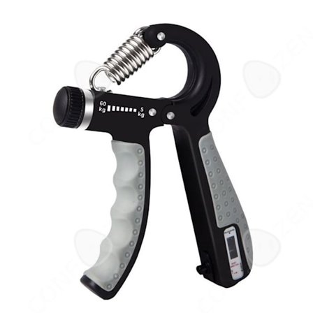 C Håndgreb håndtag med justerbar styrke 5-60 kg armbånd træner håndled øvelse skridsikker komfort håndtag TPR Sort grå