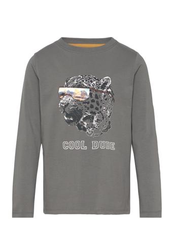 T-Shirt Ls Tops T-shirts Long-sleeved T-shirts Grey Minymo