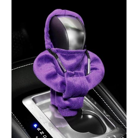 Universelt passende gearstangsknopbeskyttelse til bil, gearstangsbeskyttelse til bil, moderigtigt trøjedesign gearstangsbeskyttelse lilla