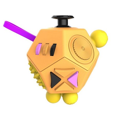 12 sider Fidget Cube legetøj Anti-angst, lindrer stress for børn, teenagere og voksne