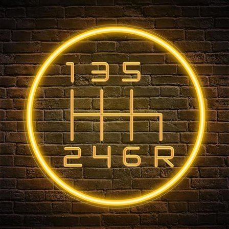 Växelspak Neon Skylt, Graverad Manuell Växellåda Spak Neon Skylt för Garageinredning, LED Garage Skyltar för Bilrumsdekor, Bilreparationsverkstad