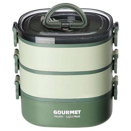 Madpakke til Voksne, Lækagesikker, Stabelbar Madpakke, Bærbar Madbeholder Opbevaring