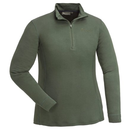 Pinewood Women's Abisko Merino Base Layer Half Zip Women base layer tops Green L