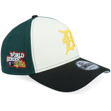 New Era - MLB Vit adjustable Keps - Hatstore Exclusive x Detroit Tigers Woodland Vibes 9FORTY World Series 84 Chrome/Green/Black A-frame Adjustable @ 