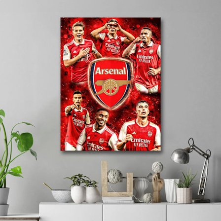 Skylt / Tavla - Arsenal - 59x42 cm - A2 - Väggdekoration flerfärgad