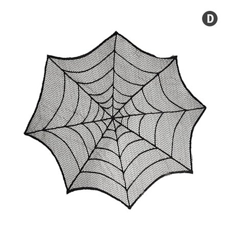 Halloween Dekoration Spets Spider Web Skeleton Skull Bordsduk
