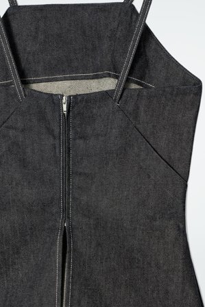 COS Women's Top Senza Maniche In Denim Grezzo in Blu