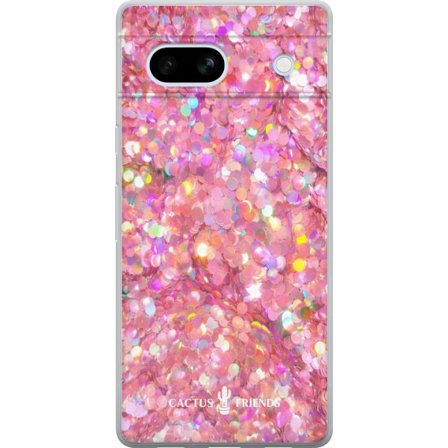Yhteensopiva Puhelinkuori Google Google Pixel 7a Cactus and Friends – PinkGlitter
