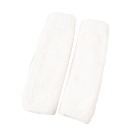 1 par efterårsvinter halvfingerhandsker - strikket imiteret pels ensfarvet, høj elastisk skridsikker armvarmer, vindtæt til cykling holder varmen[D] 