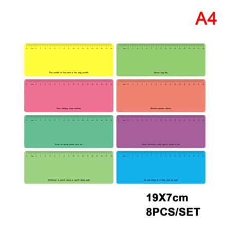 8 st Guidade läsremsor Markeringsremsor Färgad överlägg Hej