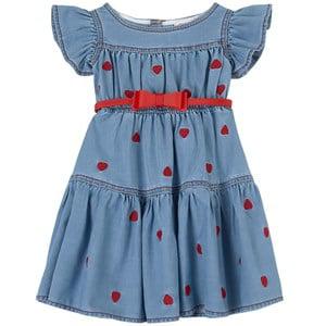 Monnalisa Blue Heart Denim Dress 10 Years - Dresses - 10 years - Blue