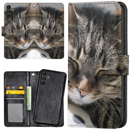 Samsung Galaxy A13 5G/A04s - Lommebok Deksel Sovende Katt