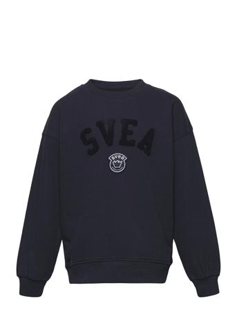 K. Logo Crew Sweat Sweat-shirt Tröja Blå Svea