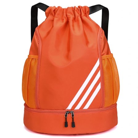Stor sportstaske med snorelukning til fitnesscenter, unisex skorum Orange