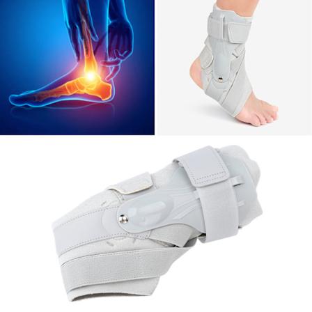 Ankelstøtte Grå Smertelindring Høy Stabilitet Hudvennlig Fremmer Gjenoppretting Ankelstøtte for Forstuet Tendinitt Ankel L (EU 40 til 43)