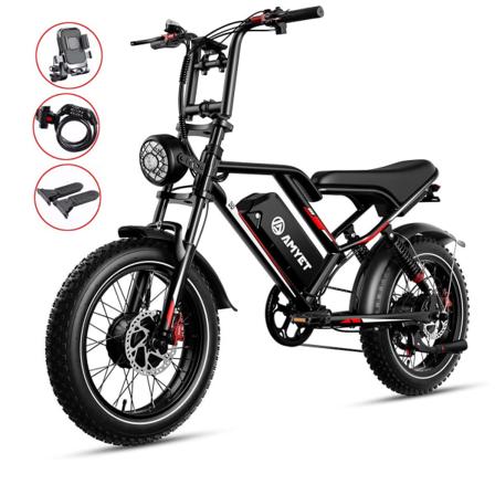 2024 - S hk py r - Ebike - S8 AMYJET 1000W 48V 17.5ah - 45km Black