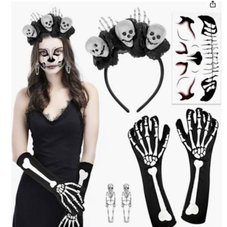 Blodig Forklæde Horror Kostumesæt – Halloween Slagter Cosplay med Falske Blodpletter*Spøgelsesbrud Sæt 1*One size