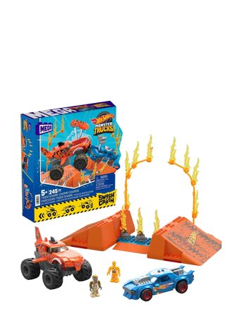 MEGA Hot Wheels | Hot Wheels Smash N Crash Tiger Shark Chomp Course | ONE SIZE
