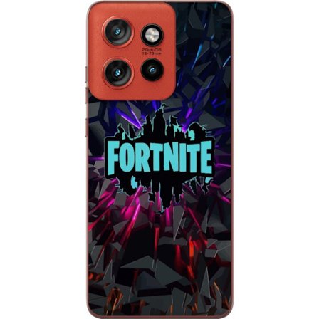 Kompatibelt Mobilskal till Motorola Motorola Edge 50 Neo Spelinspirerad abstrakt logotypdesign med exploderande former, neonljus och dynamisk energi f