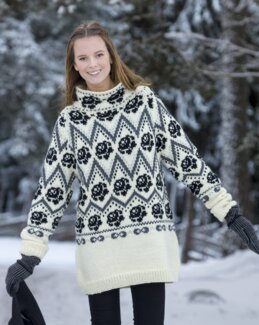 Strikkeoppskrift Genser ''The Rose'' - Järbo
