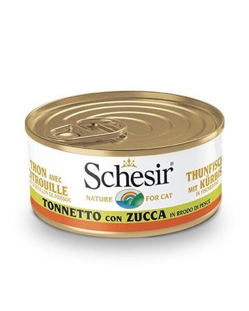 Schesir Tonnetto Con Zucca Lattina Cibo Umido Gatto Adulto 70g