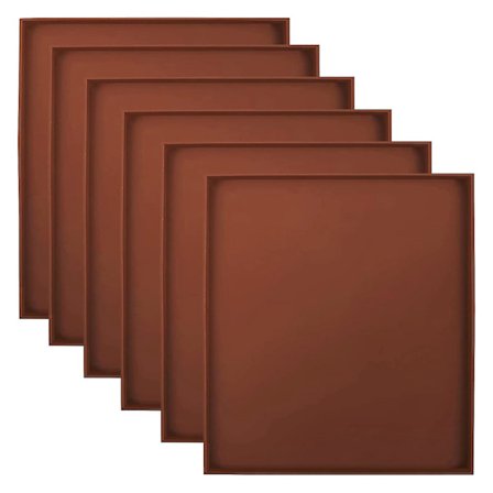 6 Pak Silikon Dehydratorark Ikke-klæbende Kvadratiske Kanter Dehydratorbakker til Kød Grøntsager Frugt