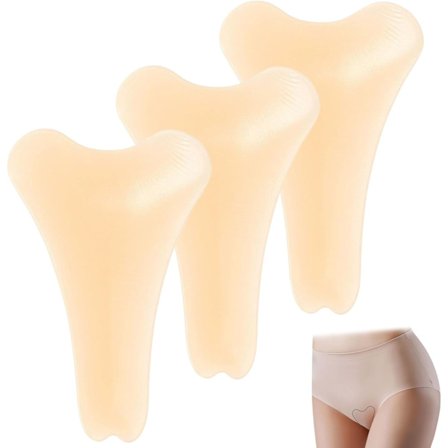 3-pakning Cameltoe Concealer for kvinner, gjenbrukbar silikon Cameltoe Cover for leggings og badedrakter, Anti-Cameltoe undertøy (Hud, 3)