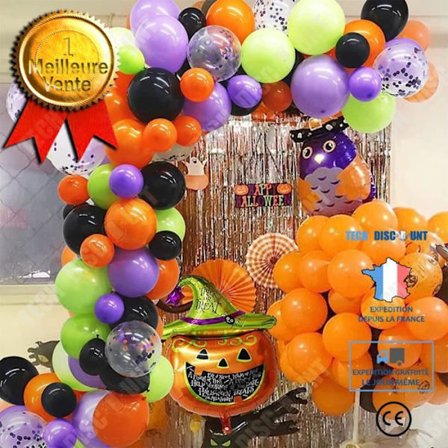 TD Halloween dekoration Halloween ballong set Latex ballonger Spökfestival fest dekoration ballonger