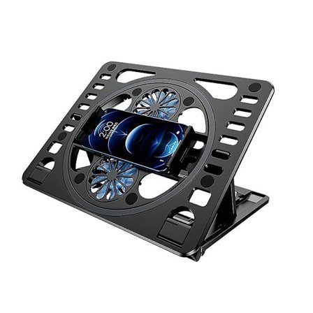 New Height Adjustable Laptop Cooling Stand Riser With 2 Cooling Fans