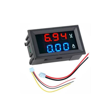 Voltmätare + Amperemätare 0-33V + 0-10A DC Digital lcd display