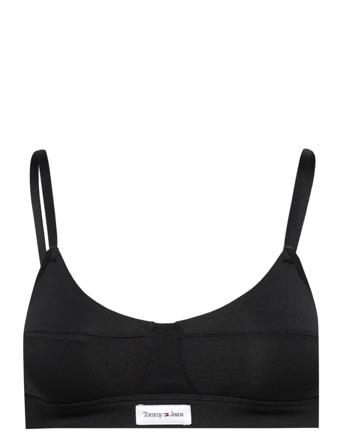 Unlined Bralette Lingerie Bras & Tops Soft Bras Non Wired Bras Svart Tommy Hilfiger