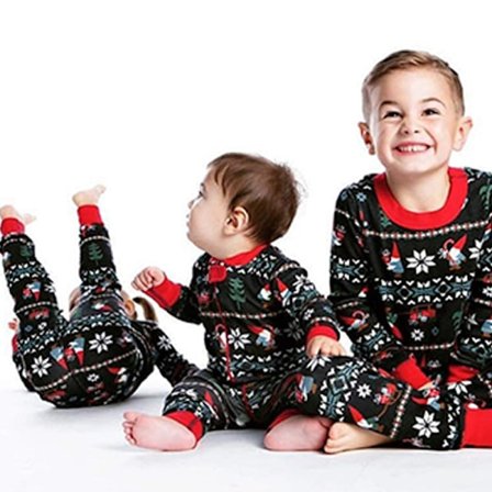 Familj Matchande julpyjamas Sovkläder Xmas Pyjamas Nattkläder PJs Set Barn Vuxen Outfit