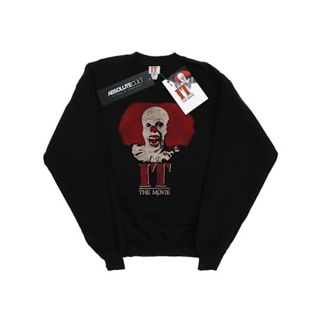 It (1990) Dam/Dam Pennywise Clown Logo Sweatshirt S Svart
