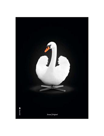 The Swan White/Black Home Decoration Posters & Frames Posters Animals Multi/mønstret Brainchild