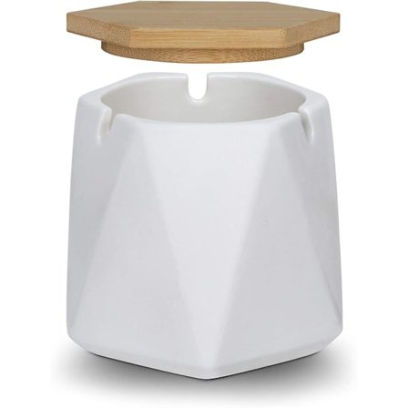 Utendørs askebeger med lokk, lukket keramisk askebeger for sigarer