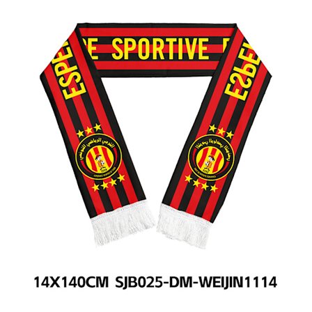 SFC-skjerf for fotballfans, lagklubbens supporter, vifter med skjerfet og heier på laget med flagget