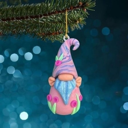 2 st akryl dvärghänge prydnad julgranshänge H H