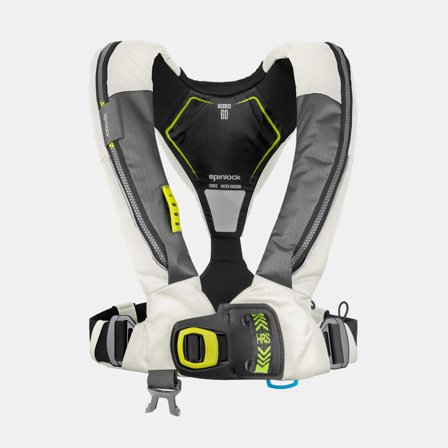 Giubbotto di salvataggio gonfiabile Spinlock Deckvest 6D 170N HRS Tropic White, automatico + cartuccia di CO2 33 grammi, Taglia Unica (50+ kg)