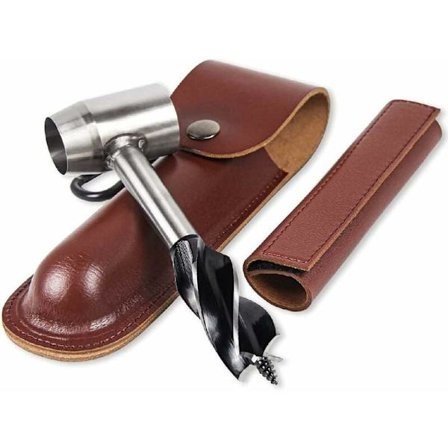 Manuel snegl, håndboremaskine til træbearbejdning Håndboremaskine med læderetui til bushcraft-nybyggere Træbearbejdningsnøgle Udendørs træborehul 