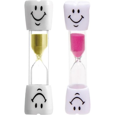 2 STK Timeglass Timer Sandklokke Timeglass med Smilende Ansikt kompatibel med Spill, C