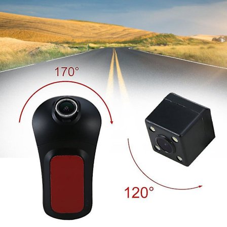 Wifi HD Natt- og Dagsynskamera for Bil med Dobbelt Linse, Ingen Skjerm