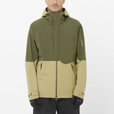 Salomon - Shelljacke Herren Outerpath Pro 2.5l - Gray Green / Grape Leaf