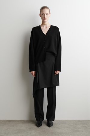 COS Femme Cardigan Col En V En Cachemire in Noir