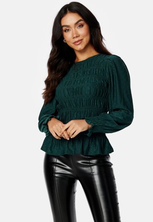 Happy Holly Wilima smock top Dark green Klær