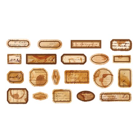 40 st Scrapbook-klistermärken DIY Lätt att ta bort Dekorativa klistermärken för tidskrifter Planerare Kalendrar Kokos Latte-stil