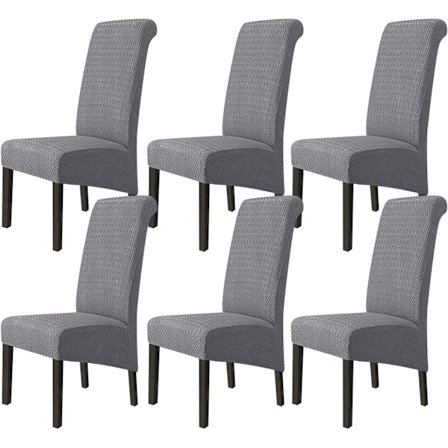 Ruokailutuolin Päällinen XL, Venyvä Tuolin Päällinen 6 Kpl Setti, Pesu- ja Yleiskäyttöinen Suuri Tuolin Päällinen, Helppo Puhdistaa