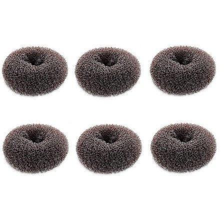 Ekstra Lille Hårbolle-Maker, Mini Chignon Hår Donut Former (6 Stk, Lille Størrelse 2,4 Tommer, Sort) TR31