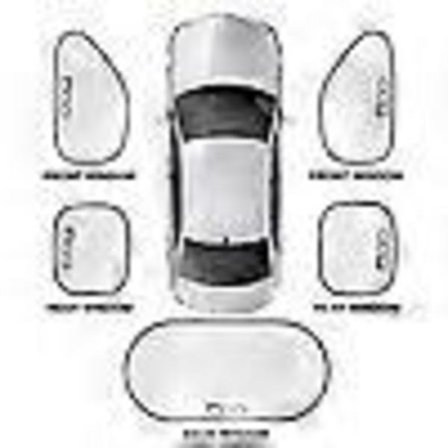 5 STK./Sæt Bilrude Solskærm Beskyttelsesdæksel Visir UV Solskærm Biltilbehør Egnet til Fiat 500 500C 2012 500X 500L Abarth 695 Til Fiat 500