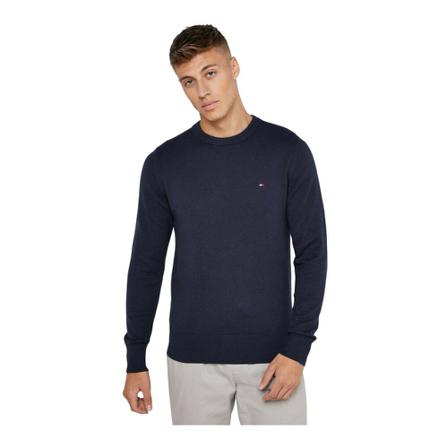 Tommy Hilfiger Strik Mw0Mw11674 Blå, Herre Strik, Størrelse: S