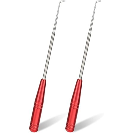 2PCS Fiske krok snabb borttagning enhet säkerhet extractor fisk krok bortkoppla enhet fiske tillbehör, krok borttagare verktygssats, röd